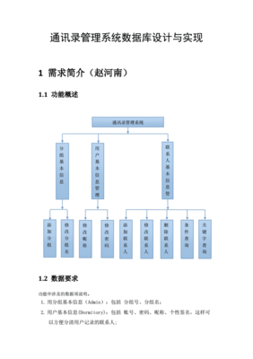 c通讯录管理系统设计,通讯录管理系统详细设计